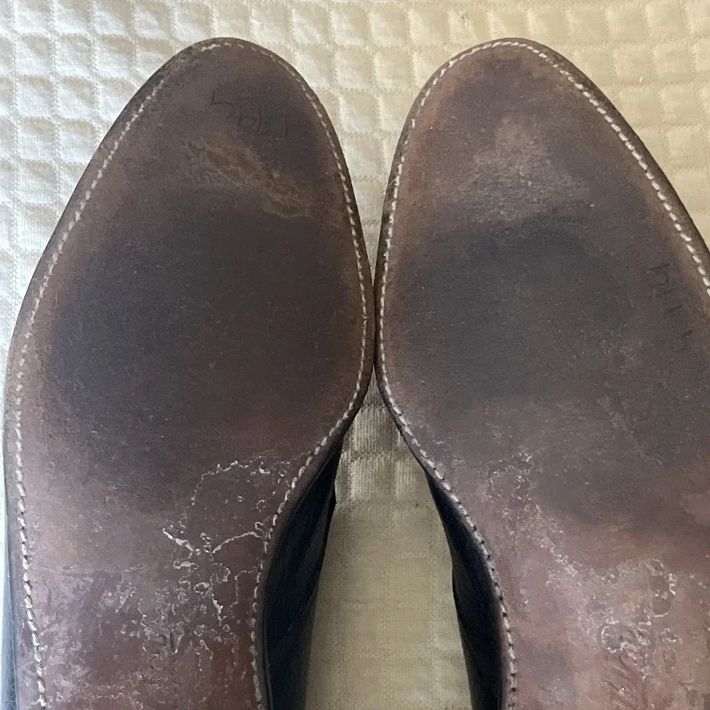 Nettleton‎ VTG Black Pebble Grain Leather Plain Toe Derby Oxford Shoes Mens 9